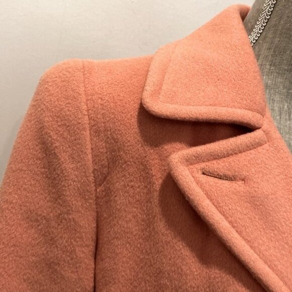 Laura pink Mohair Double Breasted Coat size large - Picture 9 of 14